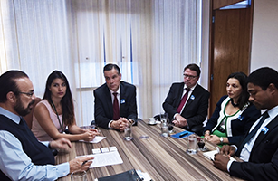 CSP3 President Klaus Korhonen & UNLIREC Director Mélanie Régimbal meet Congressman Lincoln Portela, Brazil 
(June 2017)